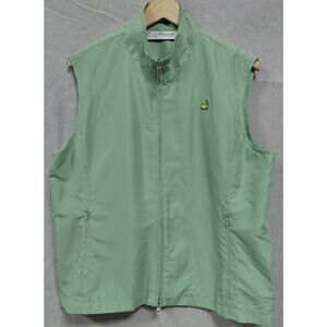 Magnolia Lane Green Polyester Vest Solid Sleeveless Men Size L